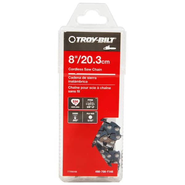 Troy-Bilt Original Equipment 8 in., 0.043 in. Gauge Chainsaw Chain for Gas Pole Saws with 34 Links, Replaces OE# 777X56168