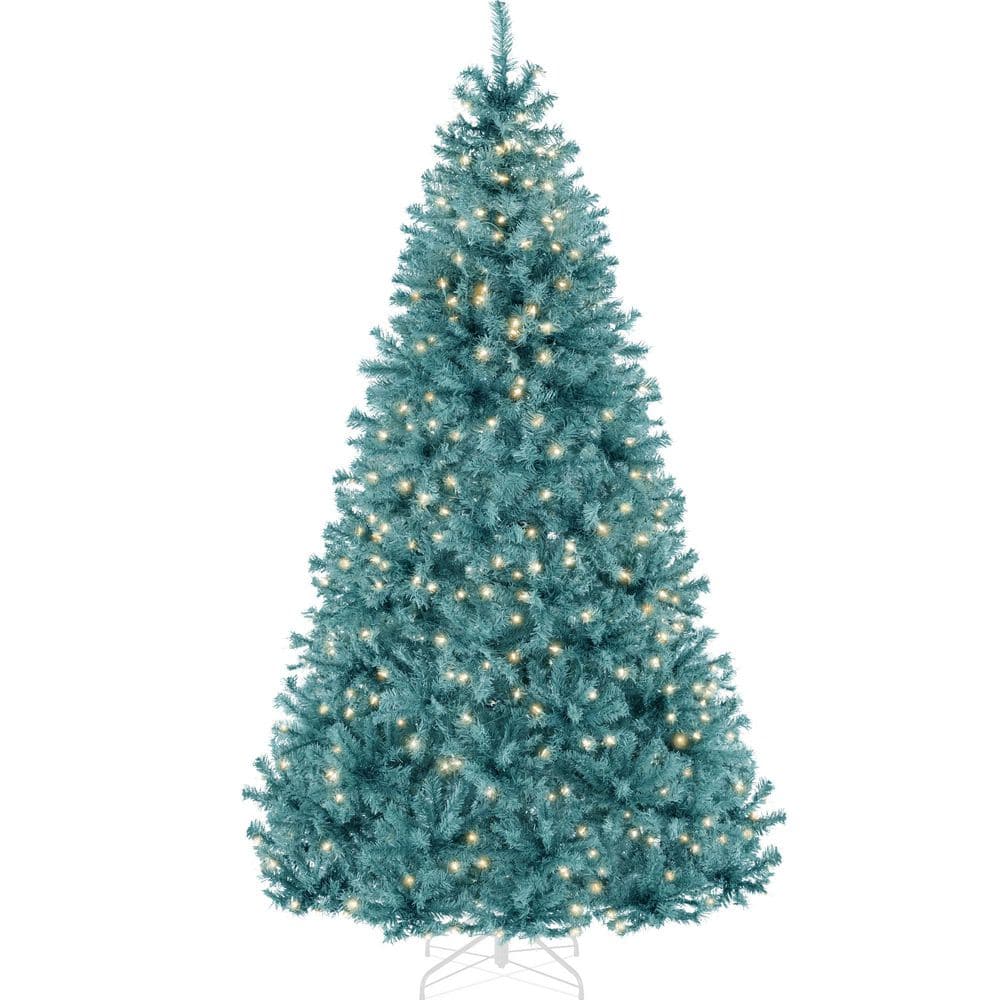 4.5 ft. Peacock Blue Fir Pre-Lit Artificial Christmas Tree with 175 Incandescent Clear/White Lights price history on PriceWatchPro