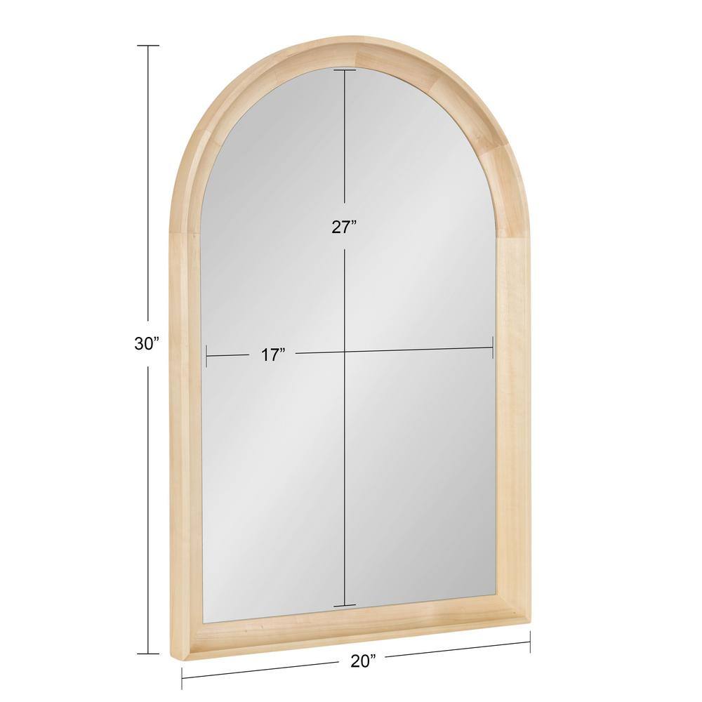 Natural Wood Arched Wall Mirror 20 x 30