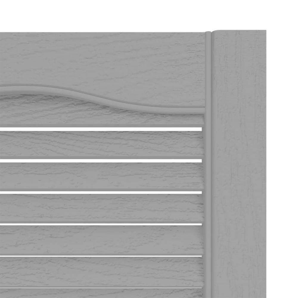 43" Beige Vinyl Louvered Decorative Shutters Pair