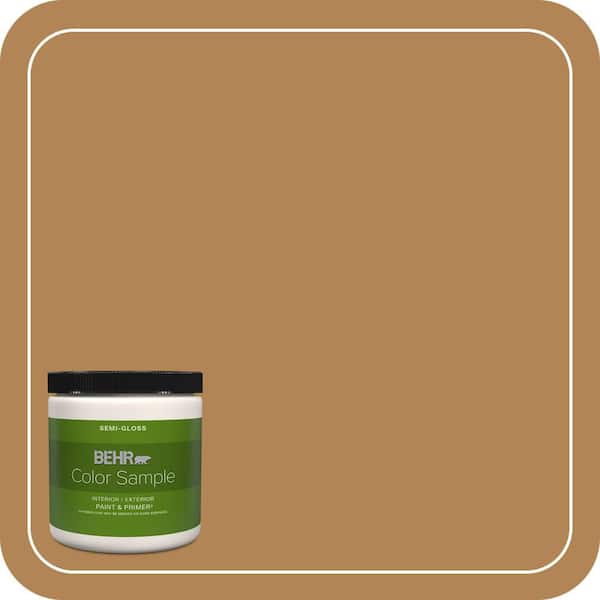 BEHR PREMIUM PLUS 8 oz. #S290-6 Golden Rice Semi-Gloss Interior ...