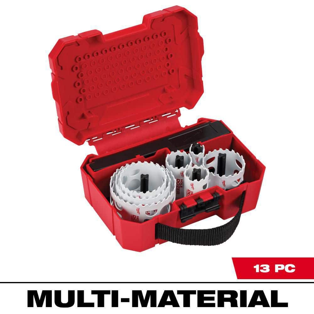 Milwaukee Hole Dozer General Purpose BiMetal Hole Saw Set (13Piece) 49224032 The Home Depot