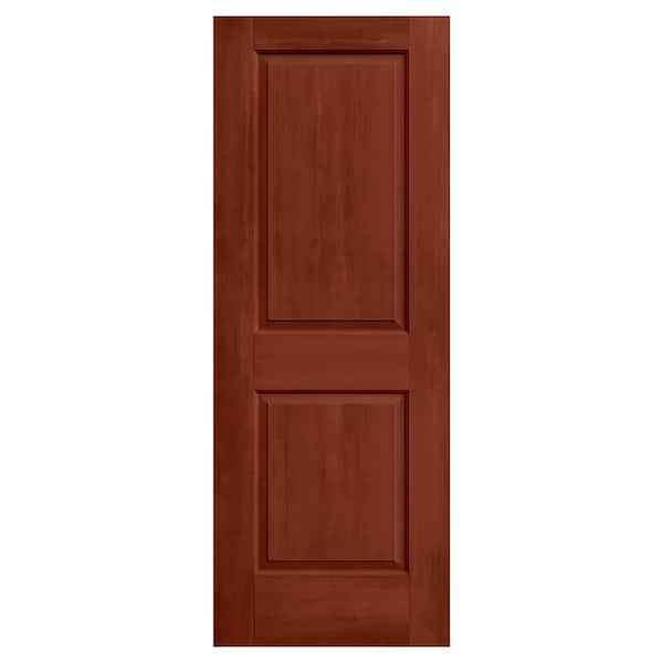 30 in. x 80 in. Carrara 2 Panel No Bore Hollow Core Amaretto Stain Molded Composite Interior Door Slab