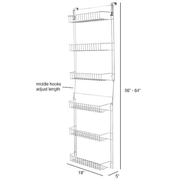 Everyday Home 60 in. x 19 in. x 5 in. 6 Tier Steel Hanging Rack