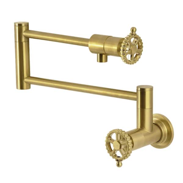 Fuller Wall Mount Pot Filler in Brushed Brass