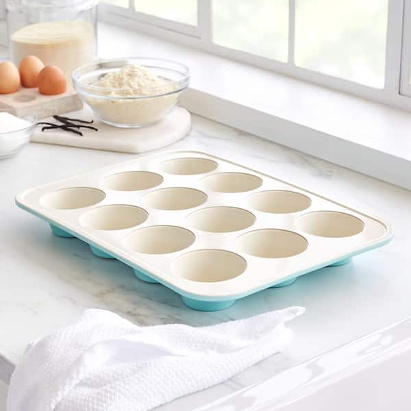 GreenLife Ceramic Nonstick Muffin Pan, Pink