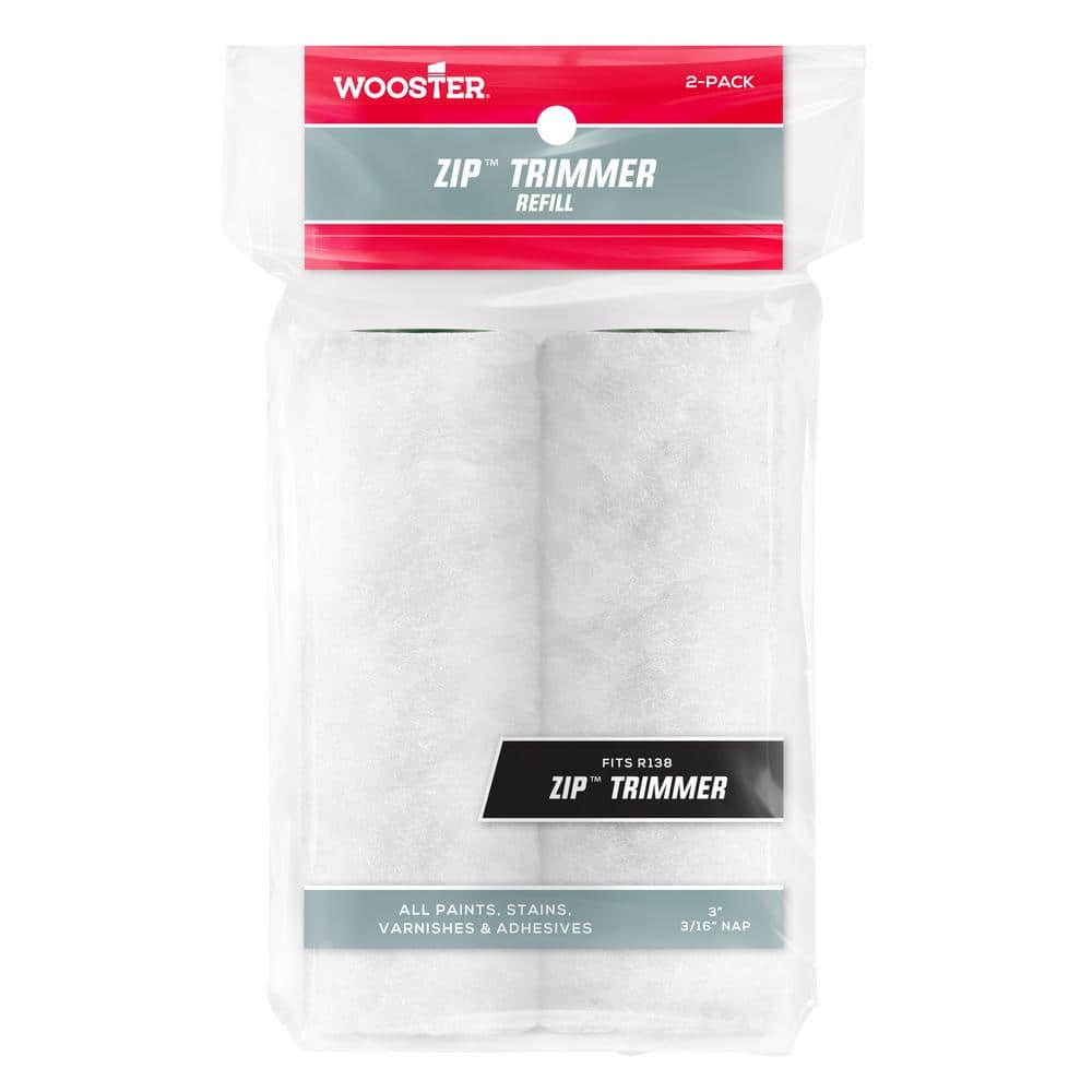 Wooster 3 in. x 3/16 in. Zip Trim Roller Refill (2 Pack)