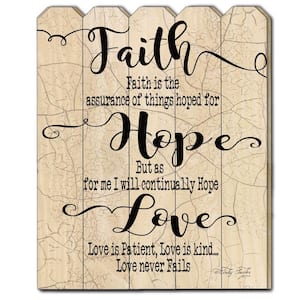 Charlie Faith Hope Love Unframed Graphic Print Typography Art Print 20 in. x 16 in.