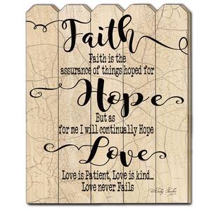 Charlie Faith Hope Love Unframed Graphic Print Typography Art Print 20 in. x 16 in.