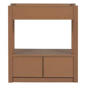 30 in. W. x 18 in. D x 33 in. H Bath Vanity Cabinet without Top in Brown