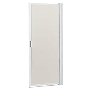 Model 6100 32-1/8 in. to 34-1/8 in. x 63 in. Framed Pivot Shower Door in Bright Clear with Rain Glass