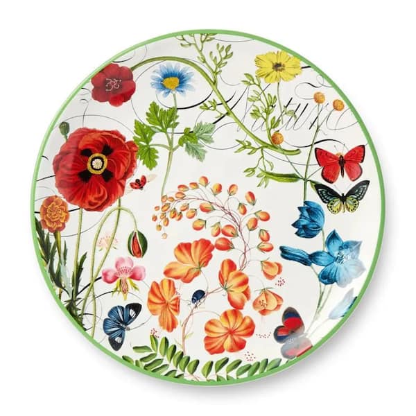 Certified International Multi-Colored Greenhouse Dinner Plates (Set of 4)