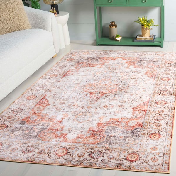 Arizona 5 ft. x 8 ft. Beige/Rust Oriental Area Rug