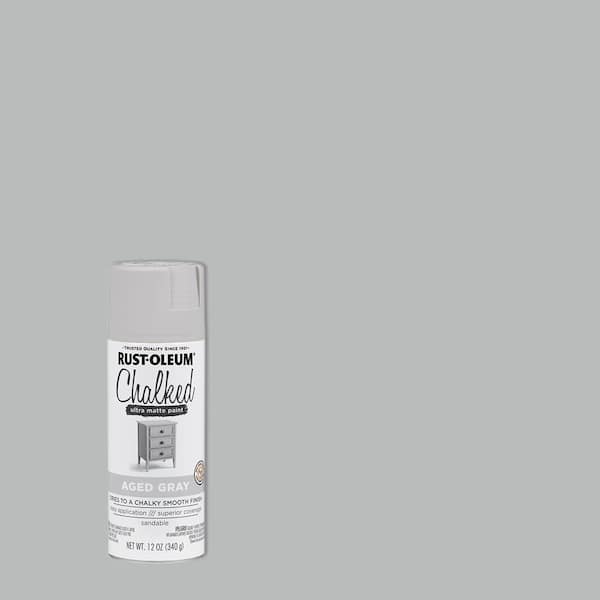 Rust-Oleum 12 oz. Chalked Aged Gray Ultra Matte Spray Paint (6-Pack)