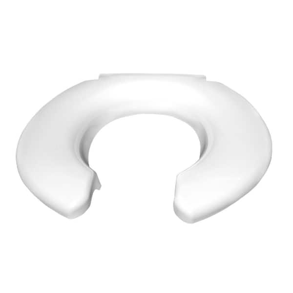 Big John Elongated Open Front Toilet Seat in White