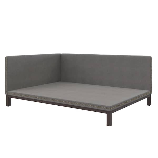 DHP Darlene Gray Linen Queen Upholstered Daybed