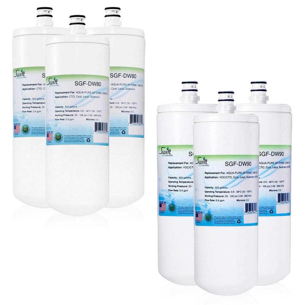 Aquasana Glass Water Bottles and BPA Free Lid, 18-oz, 6-pack, White, blue