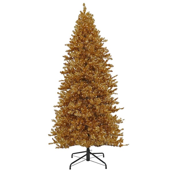 National Tree Company 10 ft. Pre-Lit Christmas True Gold Metallic Artificial Christmas Tree with 2720 LED Infinity Lights