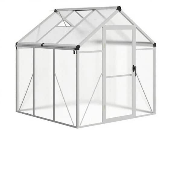 Garvee 6 ft.W x 6 ft.D x 6.3 ft. H Clear Aluminum Walk-in Outdoor