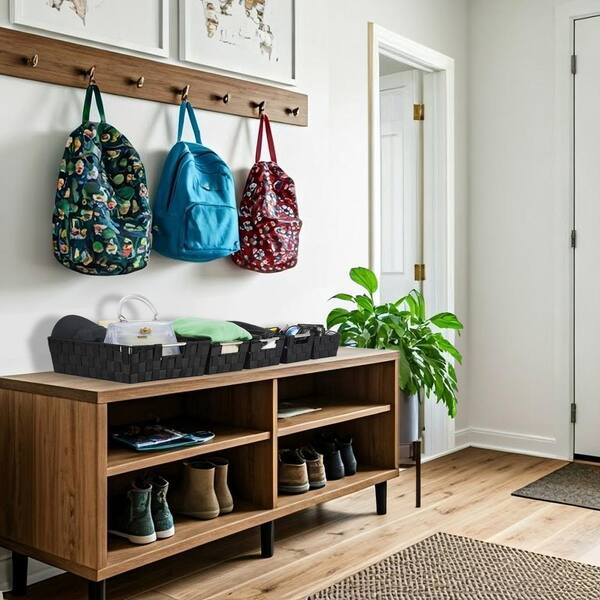Sorbus - Set of 9 Large Black Storage Baskets for Organizing, Hand-Woven Basket, Closet Organizers and Storage (20 lbs. Capacity)