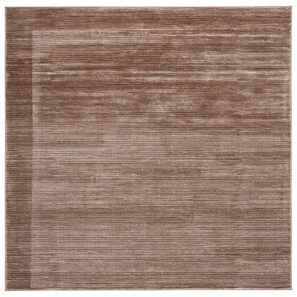 Vision 11 ft. x 11 ft. Light Brown Solid Marle Square Area Rug