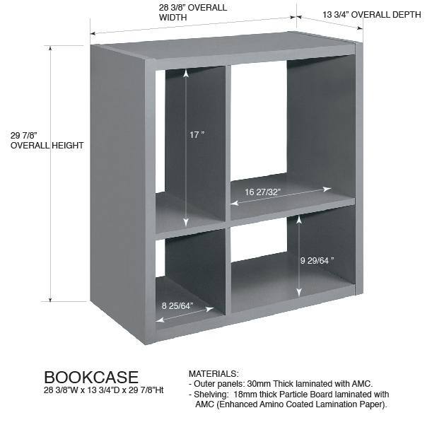 Yellow Kids' Wooden 4-Cube Open Back Bookcase