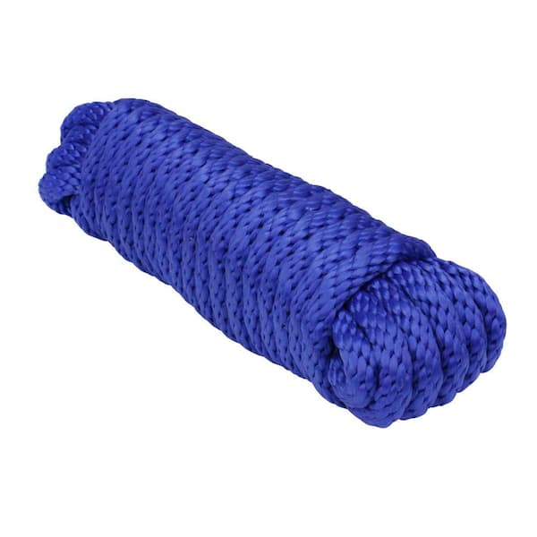 Extreme Max Solid Braid MFP Utility Rope - 1/2 in. x 50 ft., Blue