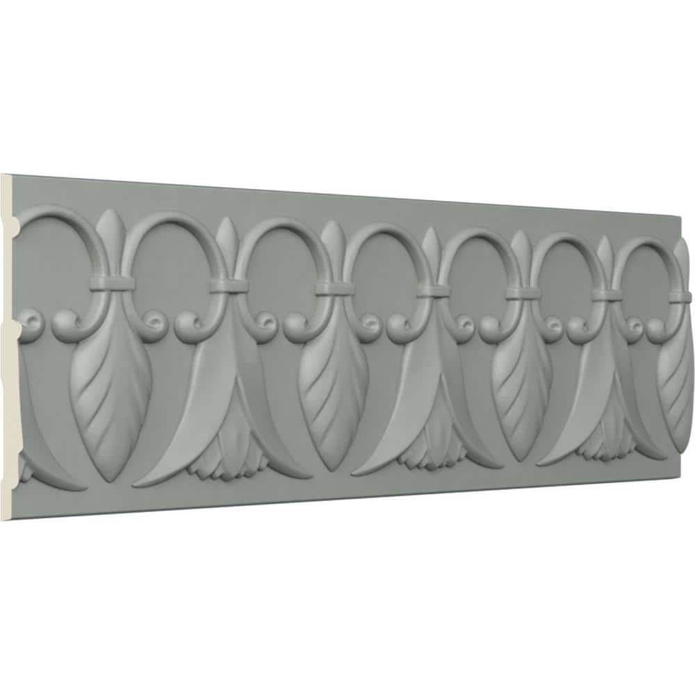 Primed Gray Polyurethane Geometric Chair Rail Moulding