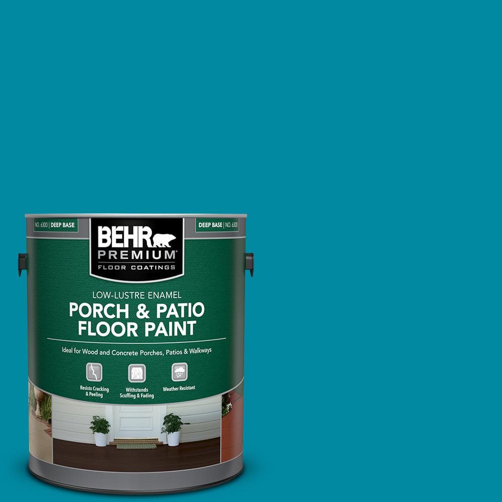 1 gal. #P480-6 Aruba Blue Low-Lustre Enamel Interior/Exterior Porch and Patio Floor Paint price history on PriceWatchPro