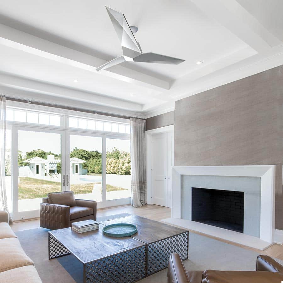 Gloss White 60'' 3-Blade Smart Ceiling Fan with Remote