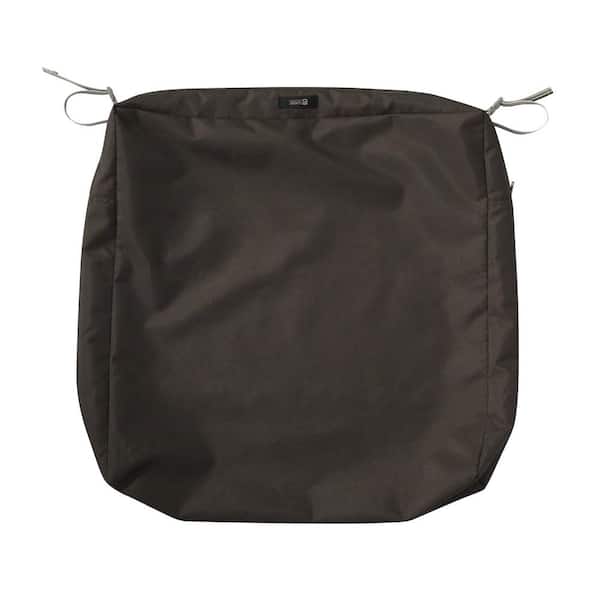 Classic Accessories Ravenna 25 in. W x 27 in. D x 5 in. Thick Espresso Outdoor Lounge Chair/Loveseat Cushion Cover