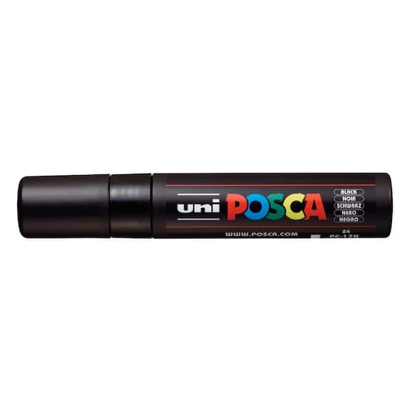 UNI-BALL POSCA MARKER PEN PC-17K - XXL Chisel Tip for Large Backgrounds -  Single Pen - Available in 10 Colours (Black)