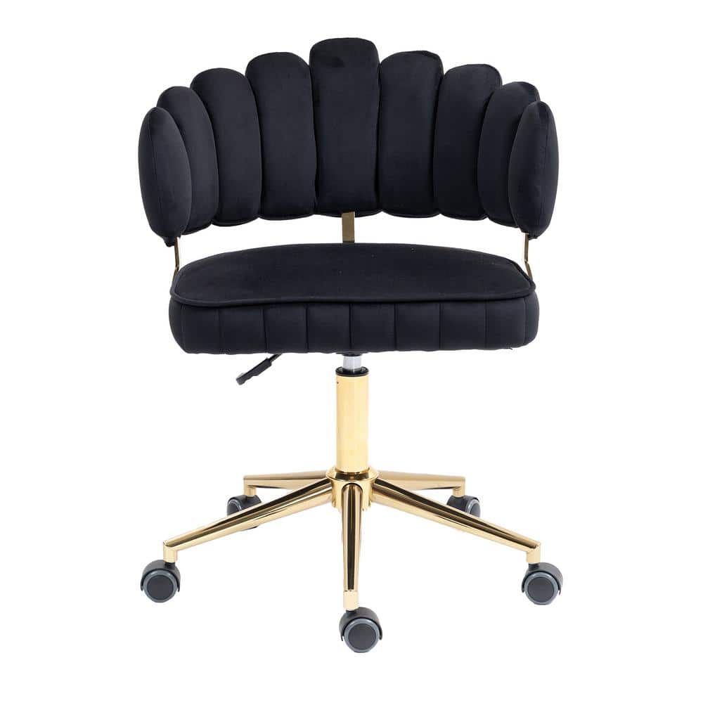 Velvet Home Office Desk Chair with Wheels Cute Computer Chair Height Adjust