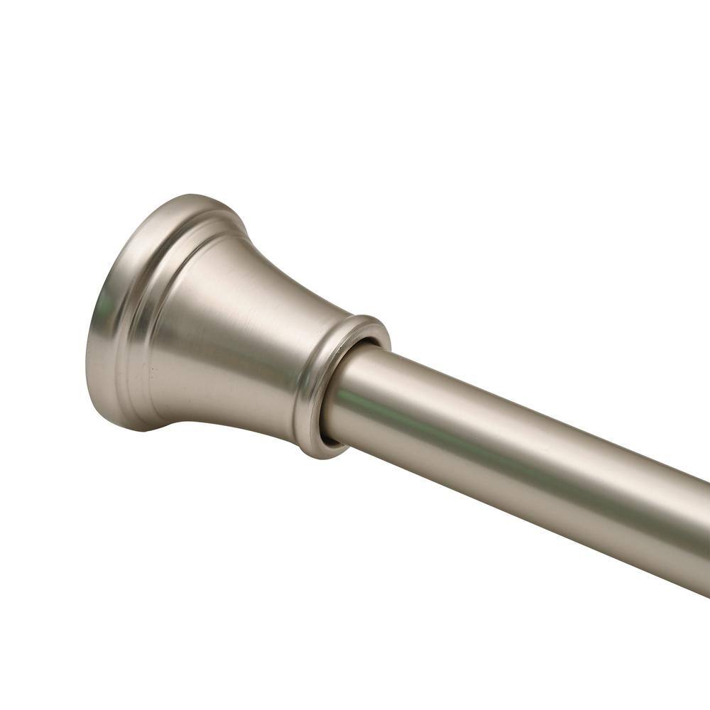 72" Brushed Nickel Aluminum Decorative Tension Shower Rod