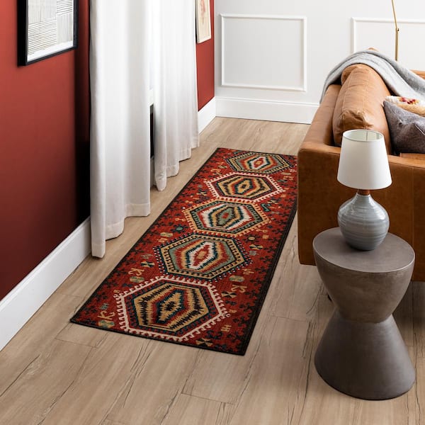 Kana Red 2 ft. 6 in. x 10 ft. Runner Rug