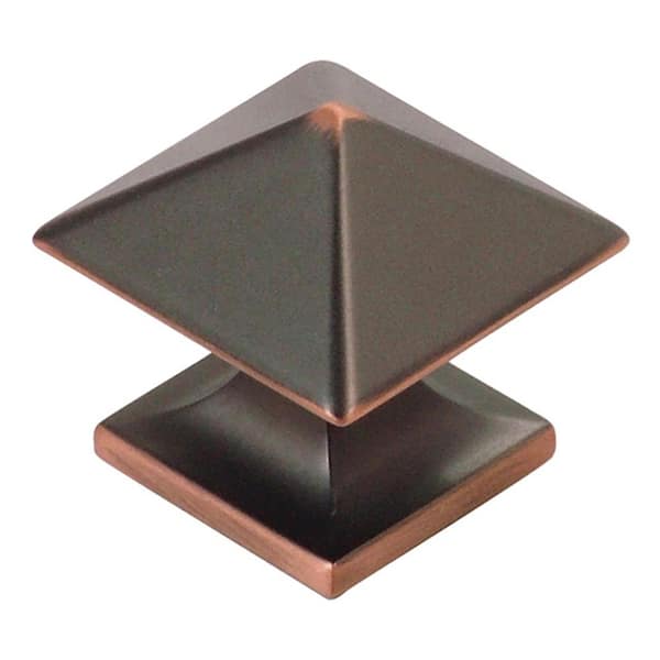 HICKORY HARDWARE Studio Collection 1-1/4 in. Dia Oil-Rubbed Bronze Highlighted Finish Cabinet Door and Drawer Knob (10-Pack)