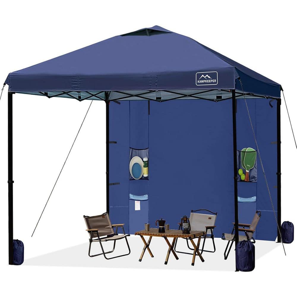 10 ft. x 10 ft. Navy Blue Pop Up Canopy Tent, UV-Resistant Outdoor Shade Shelter with 1 Removable Sidewall, Carry Bag price history on PriceWatchPro