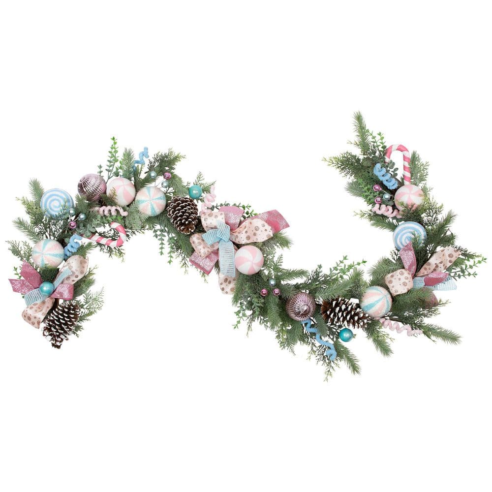 "Pastel Bows and Ornaments Artificial Christmas Garland-6' x 7""-Unlit" price history on PriceWatchPro