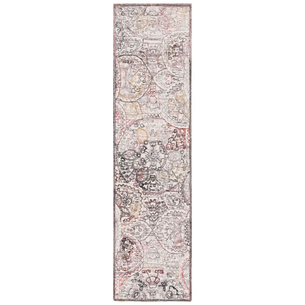 Metro 2 ft. x 9 ft. Ivory/Red Ornate Geometric Runner Rug price history on PriceWatchPro