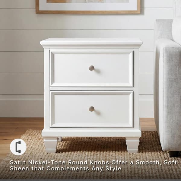 Signature DESIGN BY ASHLEY Fortman White 2 Drawer 25 in. W