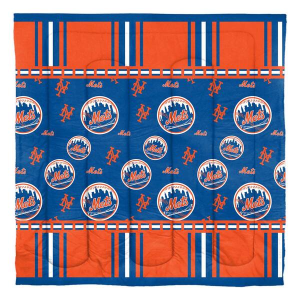 THE NORTHWEST GROUP Rotary 5-Piece Multi-Colored New York Mets Queen Size Polyester Bed in a Bag Set