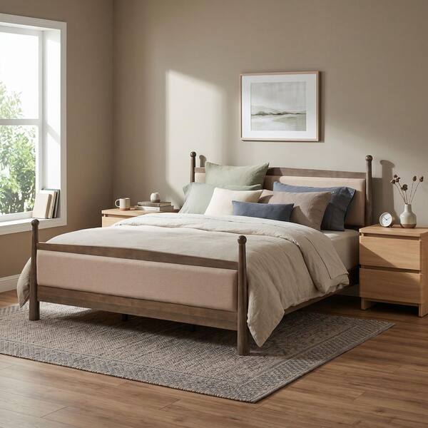 CHRISTOPHER KNIGHT HOME Alexa 3-Piece Antique Natural Wood Frame King ...