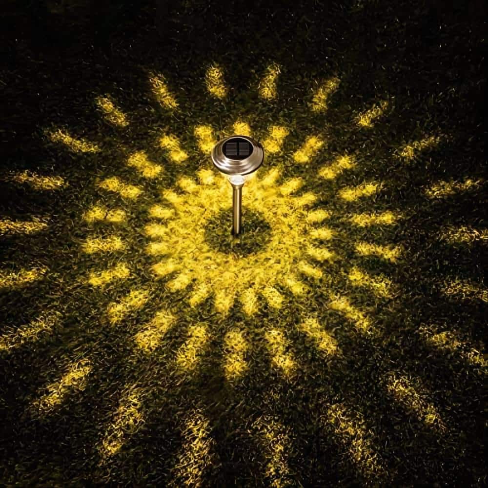 Solar Stainless Steel Pathway Lights with Glass Lampshades (8-Pack)