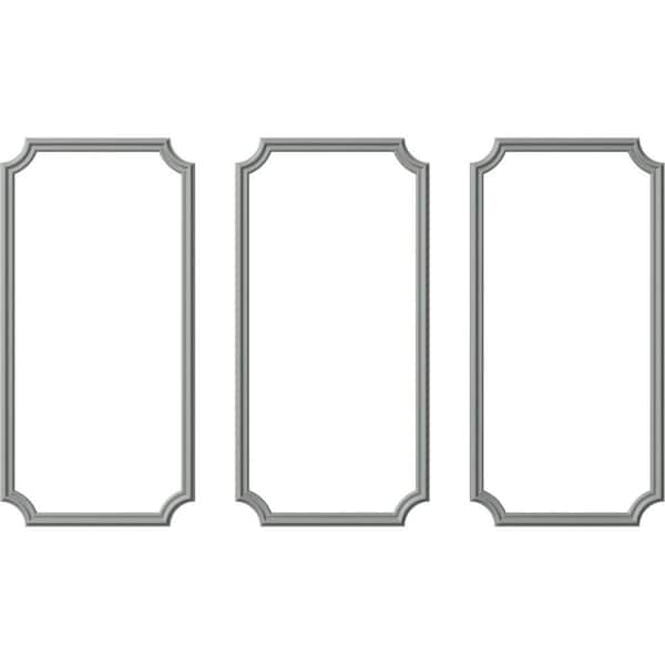 Ekena Millwork 24 in. W x 48 in. H Unfinished Polyurethane Seville Panel Moulding Kit (Triple Panel)