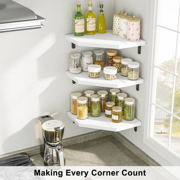 Wall mounted corner online spice rack