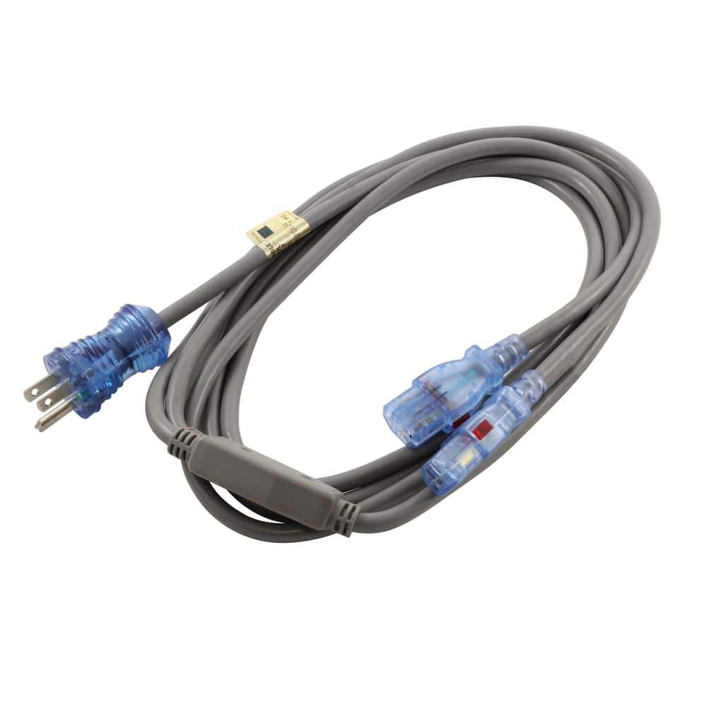 AC Connectors 13 Amp 10 ft. Medical Hospital Grade Y-Power Cord with (2) Lo