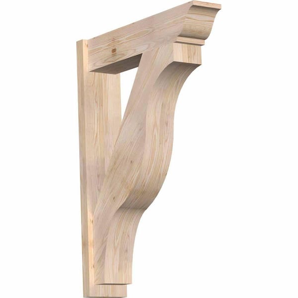 Ekena Millwork 8 in. x 44 in. x 32 in. Douglas Fir Fuston Traditional Smooth Outlooker