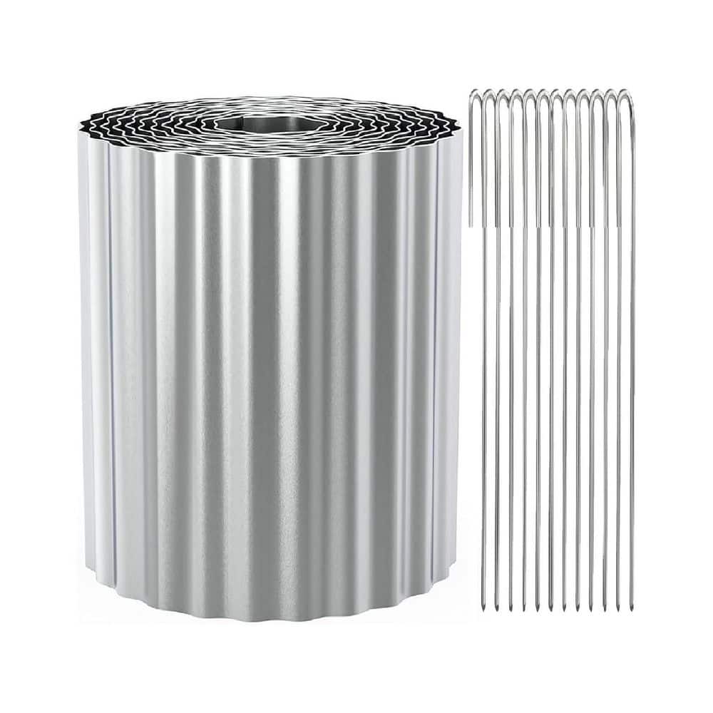 10 in. x 20 ft. x Silver Metal Garden Edging Corrugated Steel UV-Proof Rust-Resistant Flexible Edging Sliver price history on PriceWatchPro