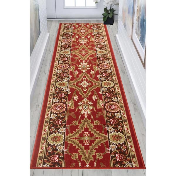 Custom Size Runner Rug Mahal Red 31 in. W x 300 in. L Stair Runner (64.51 sq. ft.)