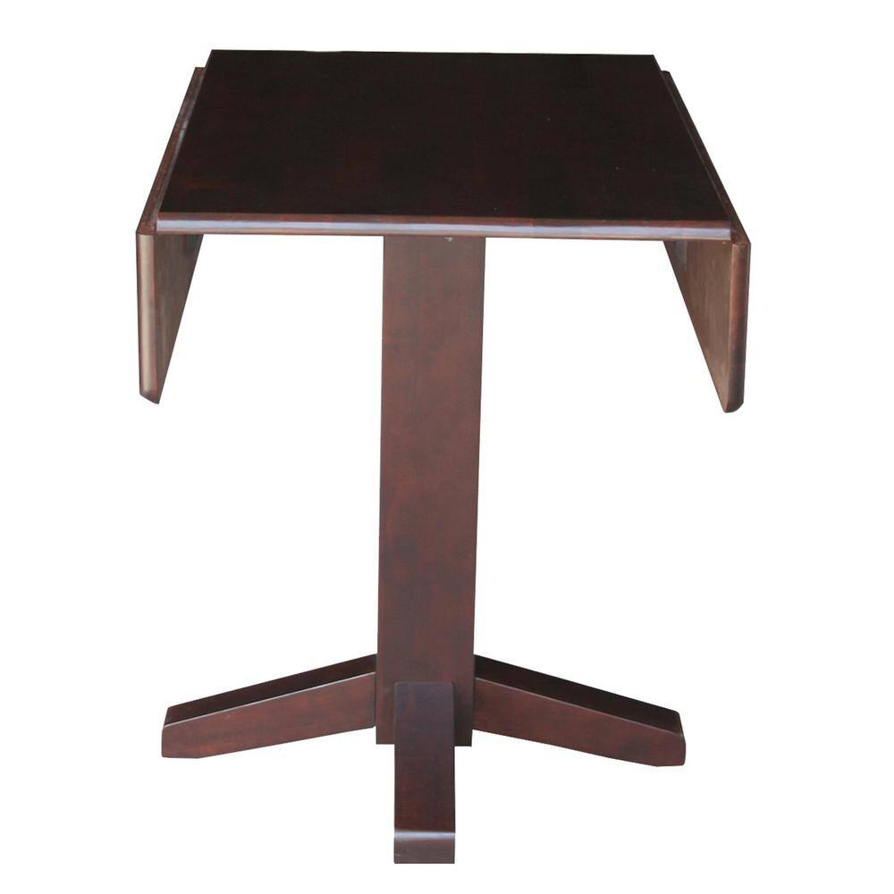 36'' Rich Mocha Solid Wood Extendable Dining Table